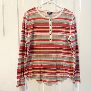 Colorful Striped Henley